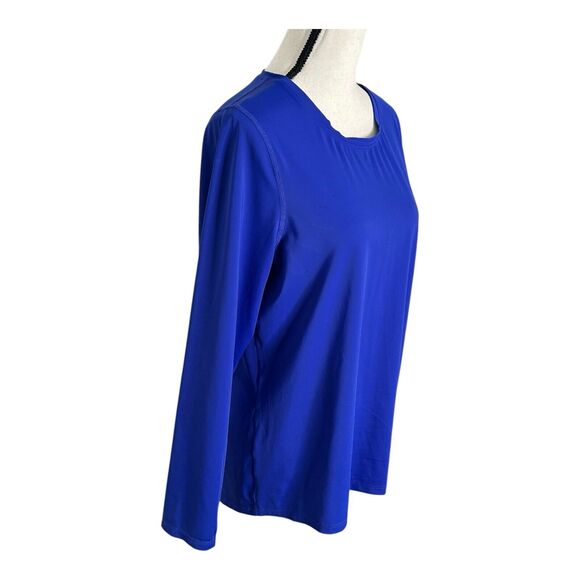 L.L. BEAN Women's L Reg‎ Long Sleeves Dark Blue Scoop Neck UPF Sweatshirt - Picture 3 of 12